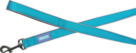 Hemmo & Co - Reflective Padded Dog Lead - Aqua - Large (1" x 48" / 2.5 x 120cm)