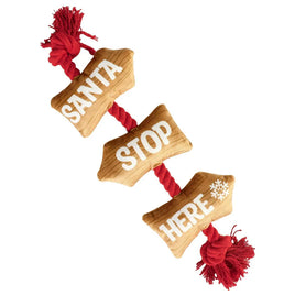 Pet Brands - Santa Stop Here Rope Toy