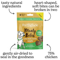 Forthglade - Meaty Bites Dog Treats - Chicken With Apple - 70g