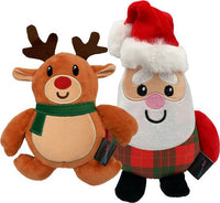 Hem & Boo - Xmas Character Dog Toys - 2pk