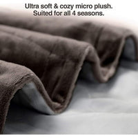 PetFusion - Premium Reverssible Micro Plush Pet Blanket Brown - XL (152x122cm)