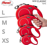 Flexi - Classic Retractable Tape 5m Leash - Red - Large (50kg)