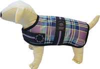 Outhwaite - Padded Tartan Dog Coat - Lilac - 41cm