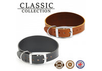 Ancol - Classic Leather Hound Collar - Tan - Greyhound (Size 4 - 19")