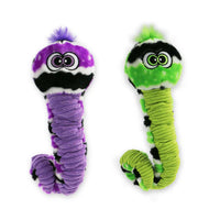 Ancol - Curly Caterpillar Plush Toy - Green/Purple