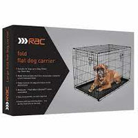 RAC - Fold Flat Metal Crate With Plastic Tray - Black - Large (91 x 62 x 56cm)