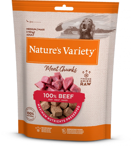 Natures Variety - 100% Freeze Dried Meat Chunks - Beef