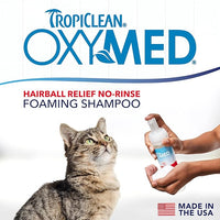 TropiClean - OxyMed Hairball Relief No-Rinse Foaming Shampoo