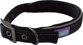 Hem & Boo - Reflective And Padded Dog Collar - Black - Medium