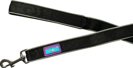 Hem & Boo - Padded Reflective Lead - Black - Large (1"x48"/120cm)