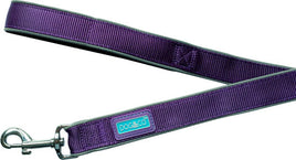 Hem & Boo - Padded Reflective Lead - Purple -  Large (1" x 48")