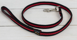 Oscar & Hooch - Dog Lead - Black & Red - Small