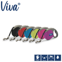 Ancol - Viva Retractable 5m Lead - Blue - Medium