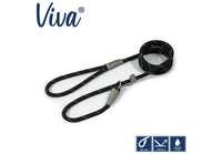 Ancol - Viva Nylon Reflective Rope Slip Lead - Black - 120cm x 12mm (Max50kg)