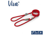 Ancol - Viva Nylon Reflective Rope Slip Lead - Black - 120cm x 12mm (Max50kg)