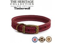 Ancol - Timberwolf Leather Collar - Pink - Size 8 (55-63cm)