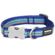 Red Dingo - Dark Blue Stripe Dog Collar - Medium