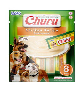 INABA Churu - Unique Creamy Treat For Dogs (Chicken with Vegetables Recipe, 8 x 20g Tubes)