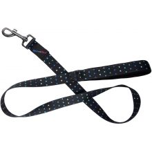 Hem & Boo - Dog & Co Padded Lead - Skye Blue Squares - 25mm X 120cm